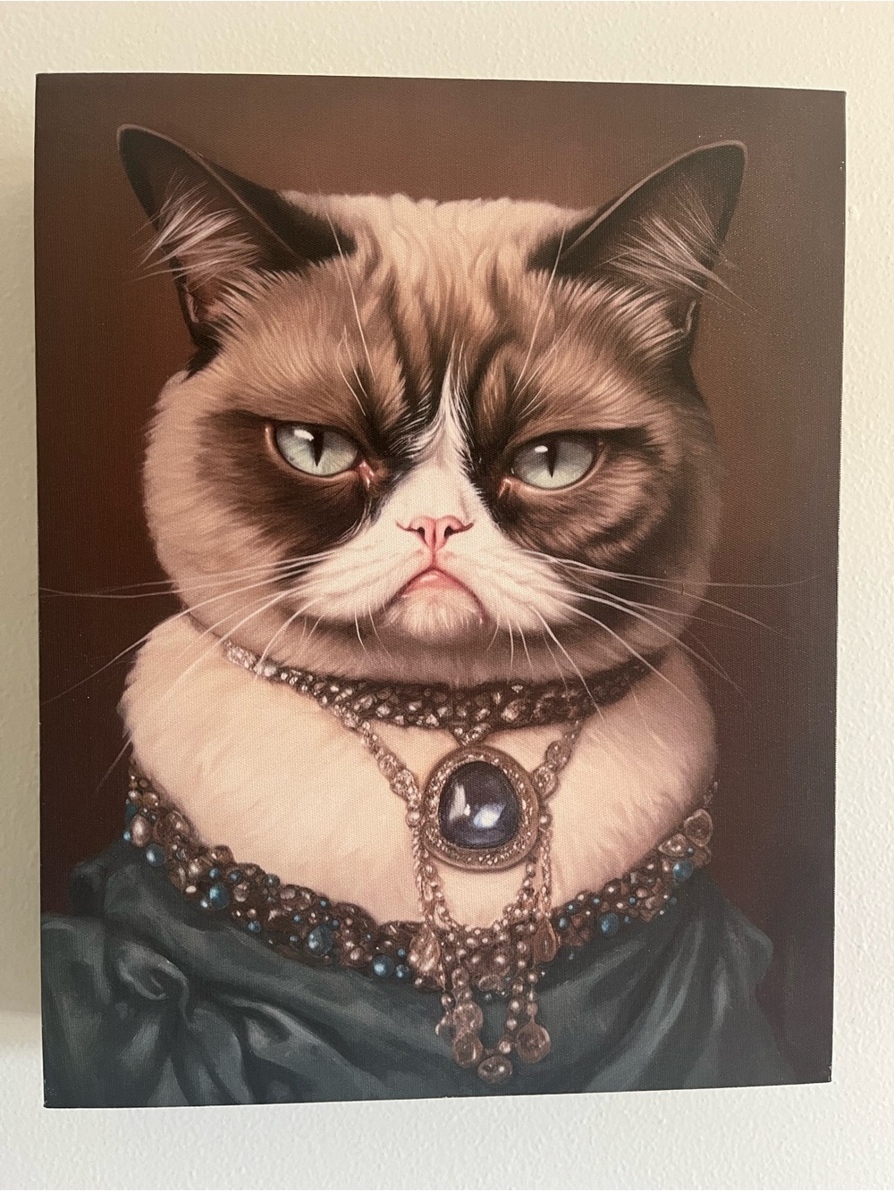 Tessa Kane Royal Grumpy Cat Canvas Wall Decor Art